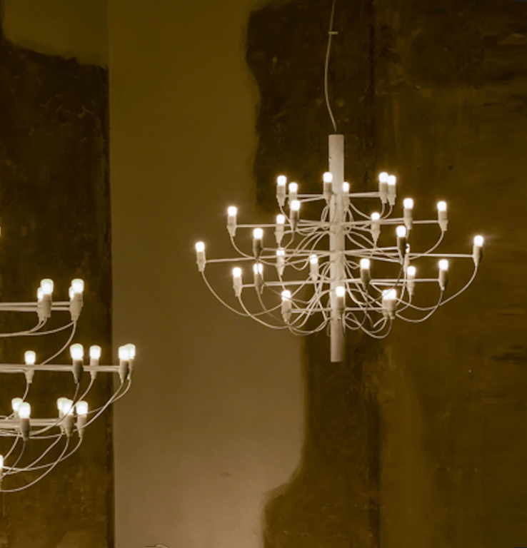 Flos 2097/30 Frosted Bulbs Lampada a sospensione 88 cm a bulbi opachi bianco opaco