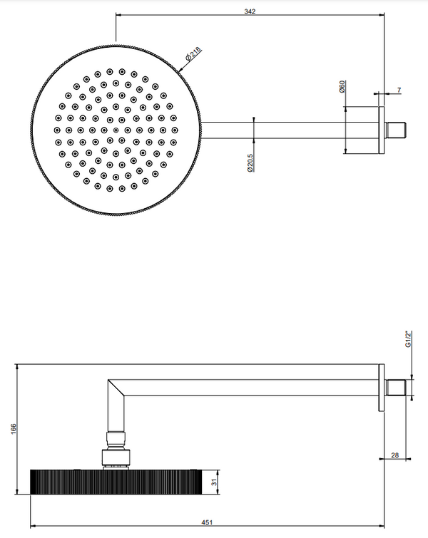 Gessi 63548 Soffione doccia orientabile a parete cromo Ingranaggio