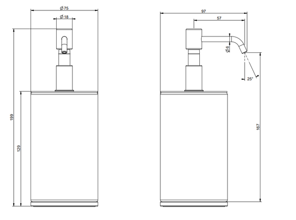 Dispenser sapone liquido da appoggio bianco brass brushed 66437 Gessi