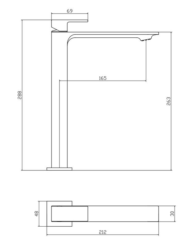 Rubinetto alto per lavabo con flessibili Cromo Ten