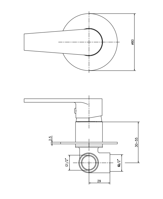Set miscelatori lavabo alto bidet e doccia 1 via in ottone con parte incasso Cromo Bridge