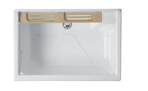 Colavene Lindo Max mobile lavatoio 75x50 senza cesto portabiancheria tavola in legno e vasca in abs bianco