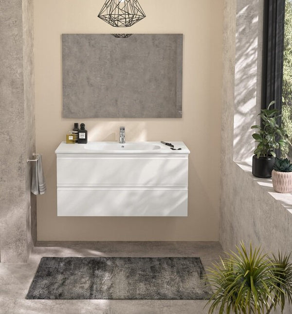 Ideal Standard Tesi T350801 Lavabo Top 100x45 con Foro centrale Bianco lucido