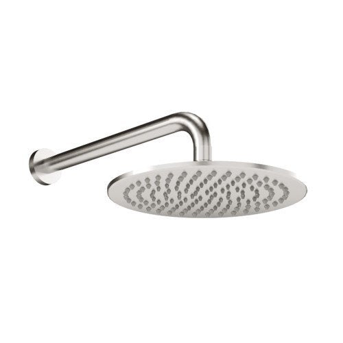 Treeemme 22mm Soffione doccia 25 cm a parete braccio 35 cm inox satinato