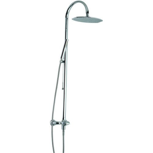 Treemme Hedò IT0960CCHEZZ colonna doccia con miscelatore doccetta e soffione 32x20 anticalcare in ottone cromo