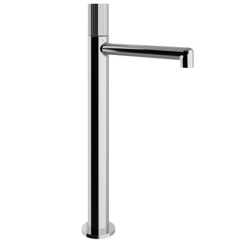 Treemme T30 IT5B18CCZ4ZZ miscelatore lavabo alto monocomando 246mm con maniglia zigrinata in ottone cromo