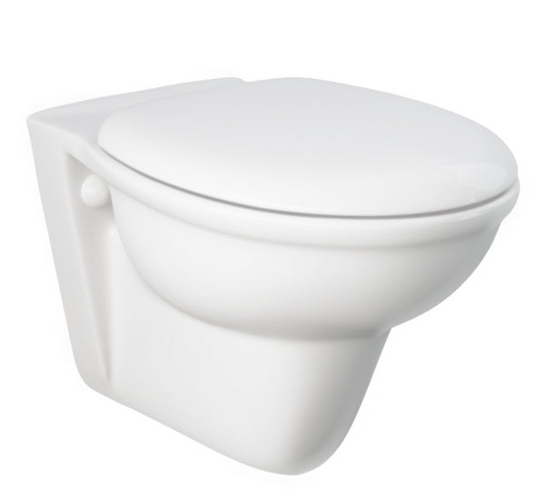Vaso sospeso Karla con Sedile abs normale Cassetta scarico plus Tecebox ad incasso con Placca 2 pulsanti Tecenow Bianca