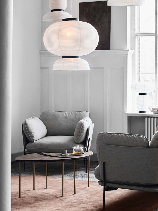 Lampada a sospensione 70 cm in carta di riso bianco avorio &Tradition Formakami JH5