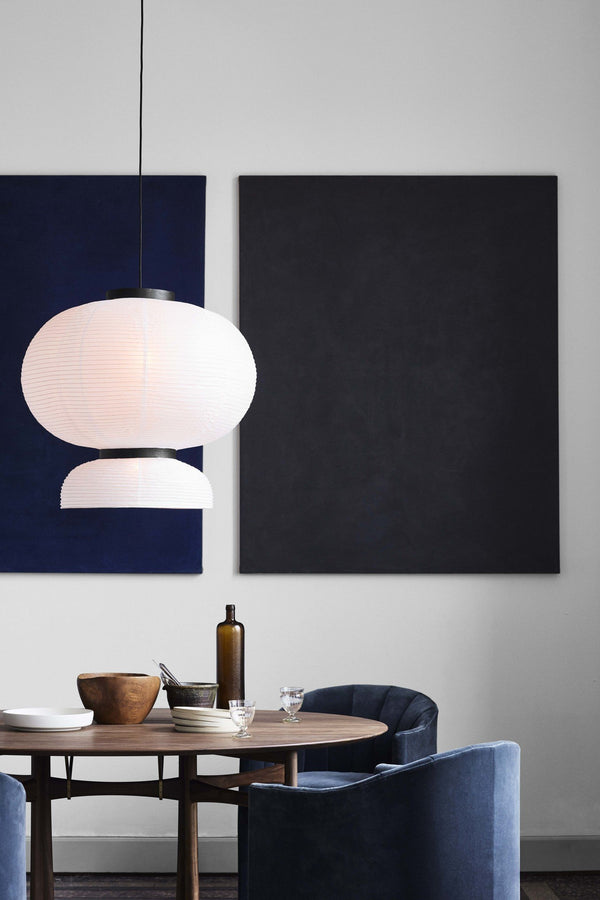 Lampada a sospensione 70 cm in carta di riso bianco avorio &Tradition Formakami JH5