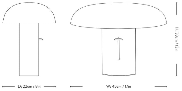 Lampada da tavolo con dimmer Amber & Ruby &tradition Montera jh42