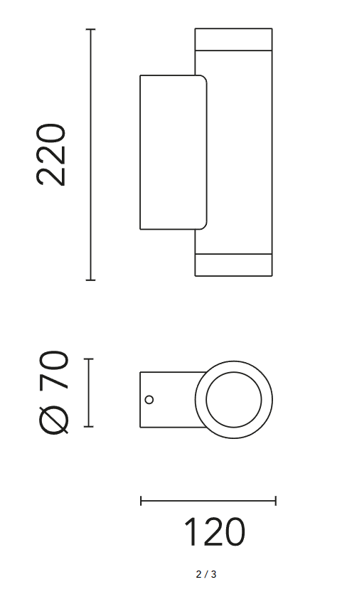 Flos Emma Wall 2 Double Lampada a parete deep brown da esterno FA1165611318