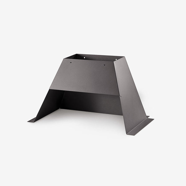 Palazzetti Lanzarote 3 barbecue grezzo con braciere laterale portalegna e piano in Marmotech finitura granito grigio