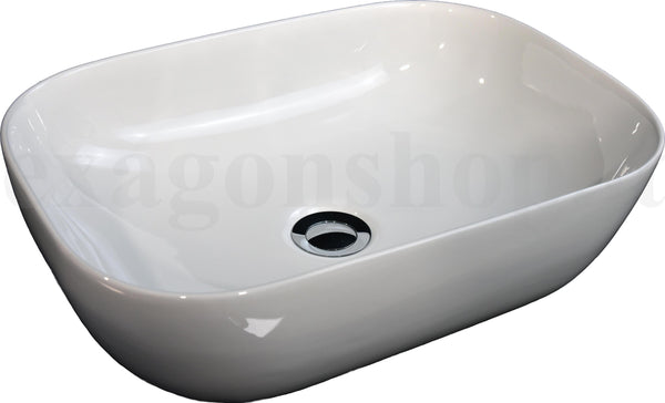 Mobile bagno bianco opaco 90x46 cannettato Urbino con ciotola appoggio in ceramica