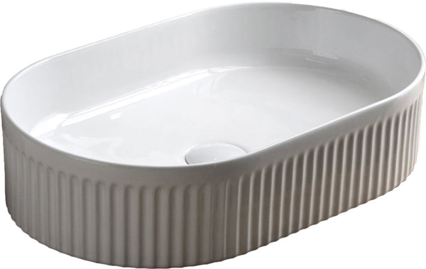 Lavabo 50x32 ovale da appoggio bianco