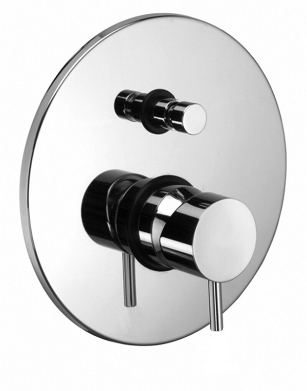 Paffoni light set miscelatori lavabo bidet senza scarico e doccia incasso con deviatore a pulsante cromo