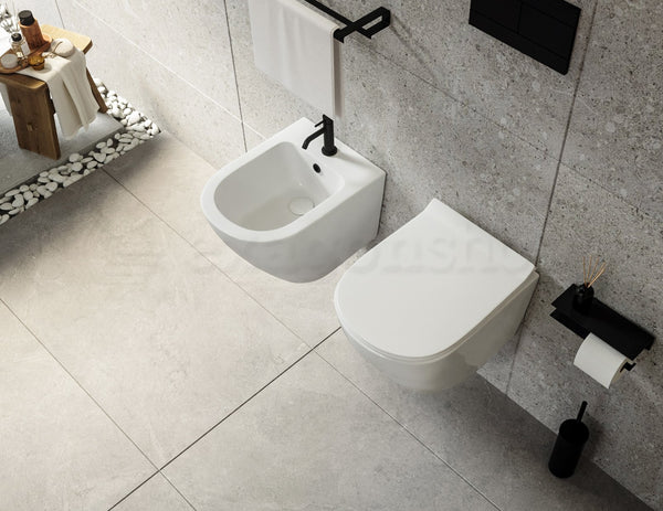 Sanitari sospesi salva spazio rimless ceramica bianco Linea Zeta small
