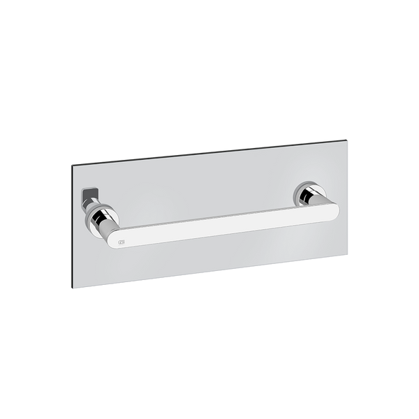 Maniglia e portasalvietta 30 cm per fissaggio su vetro cromo emporio 38911 gessi