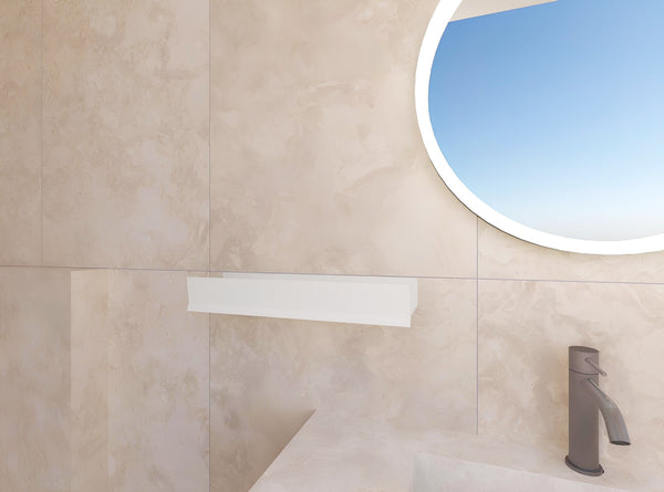 Idea mensola portasapone in alluminio bianco opaco