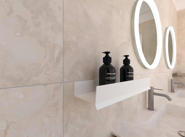 Idea mensola portasapone in alluminio bianco opaco
