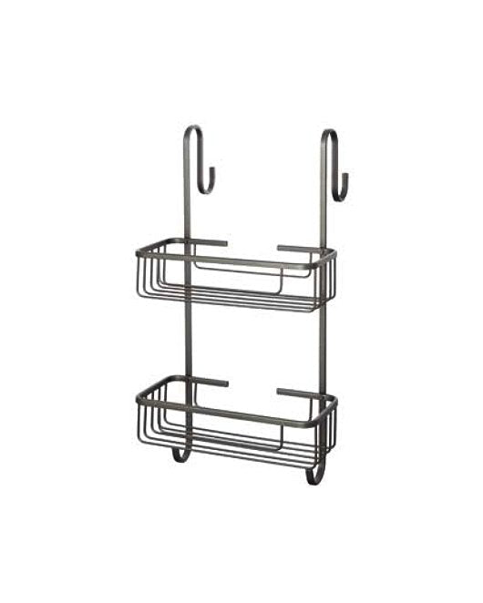 Mensola portasapone cavalletto per vetro doccia grigio in bagno completo, vista d'insieme dell'ambiente - Exagonshop