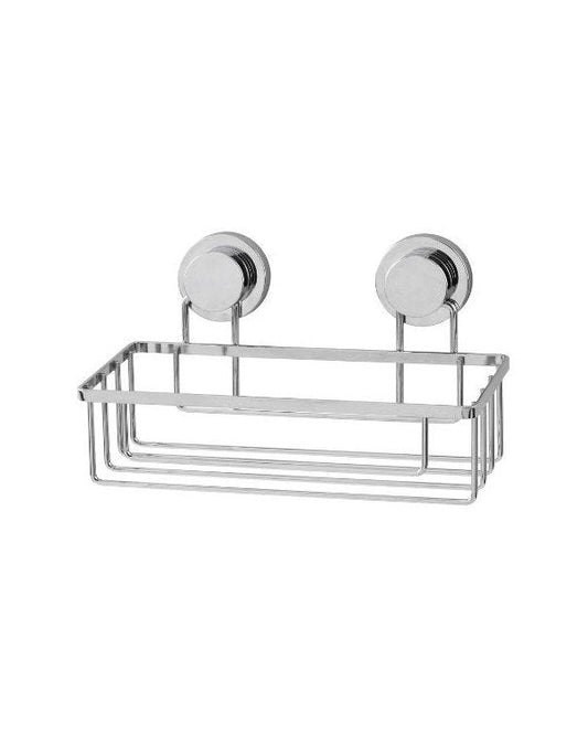 Griglia portasapone doccia vasca in acciaio cromato Premium Cromo in bagno completo, vista d'insieme dell'ambiente...