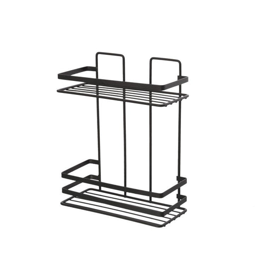 Mensola vasca doccia 2 ripiani in acciaio nero Cover Black