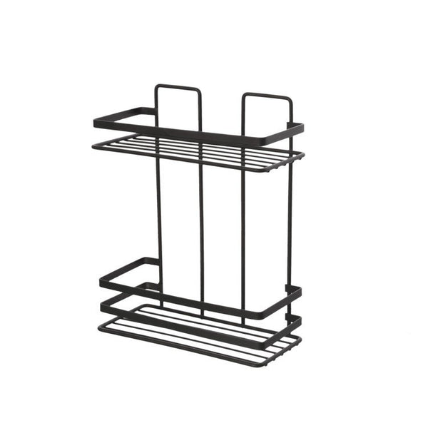 Mensola vasca doccia 2 ripiani in acciaio nero Cover Black