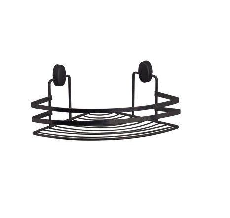 Mensola angolare vasca doccia in acciaio nero Cover Black