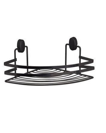 Mensola angolare vasca doccia in acciaio nero Cover Black Nero Opaco in bagno completo, vista d'insieme dell'ambiente...