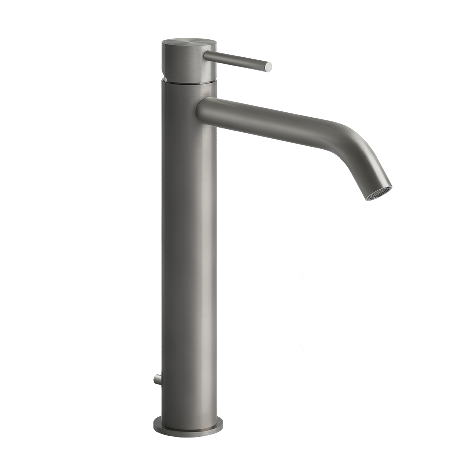Gessi Flessa Miscelatore lavabo alto bocca lunga con scarico steel brushed 54003