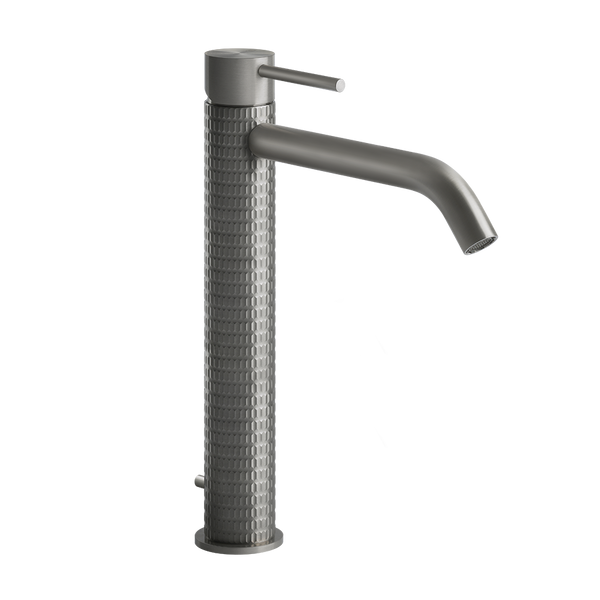 Gessi Meccanica Miscelatore lavabo alto bocca lunga con scarico steel brushed 54203