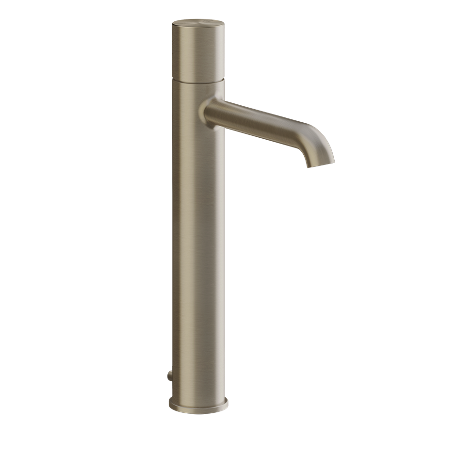 Gessi Habito Miscelatore lavabo alto senza scarico brushed brass unito 70003