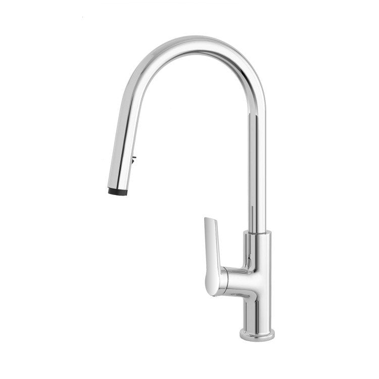 Miscelatore lavello monocomando con doccetta estraibile in acciaio cromo Kitchen