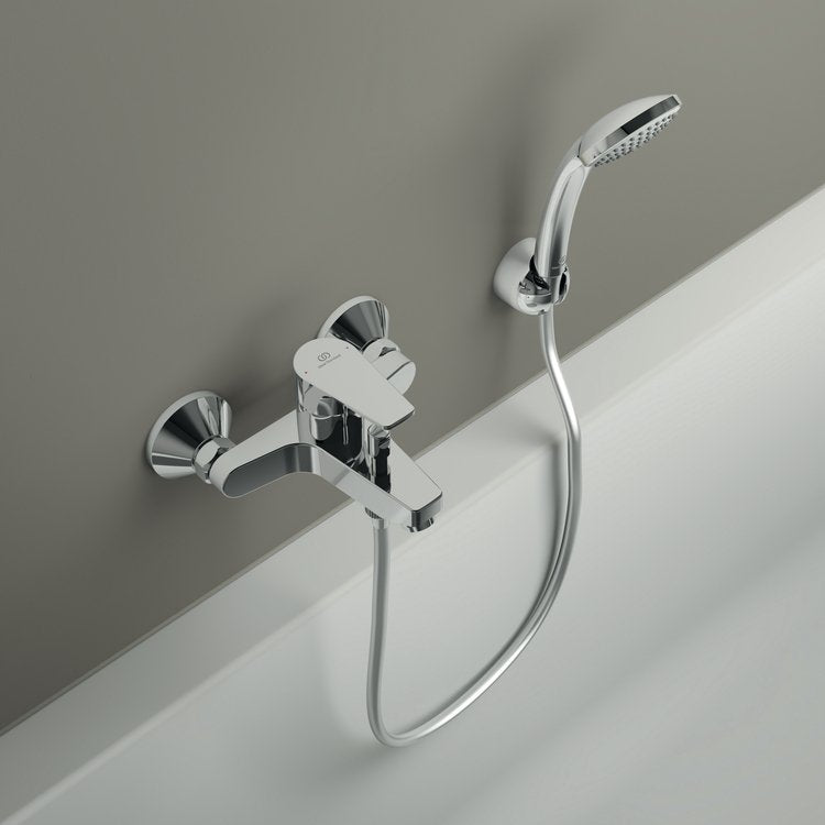 Ideal Standard Cerafine Miscelatore monocomando esterno con supporto doccetta e flessibile 150 cm Cromo BC693AA