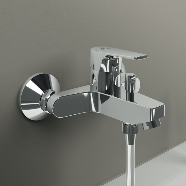 Ideal Standard Cerafine Miscelatore monocomando esterno con supporto doccetta e flessibile 150 cm Cromo BC693AA