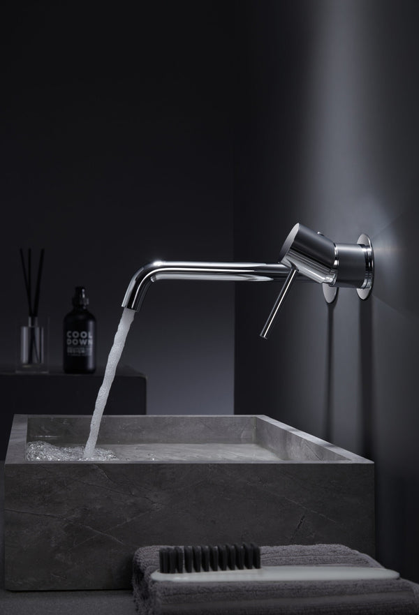 Miscelatore monocomando lavabo incasso a muro cromo Monza