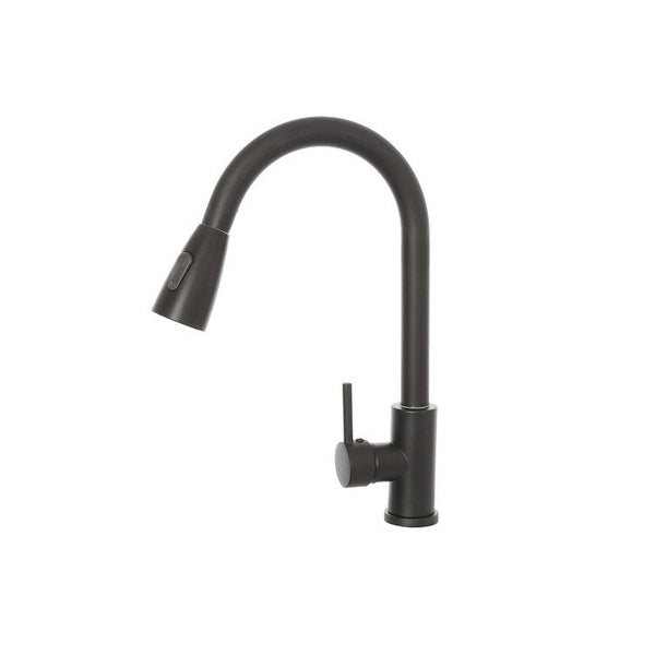 Miscelatore lavello doccetta 2 jet estraibile nero opaco Kitchen