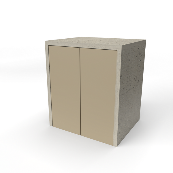 Mobile 79x65 porta lavatrice asciugatrice pietra con ante tortora opaco