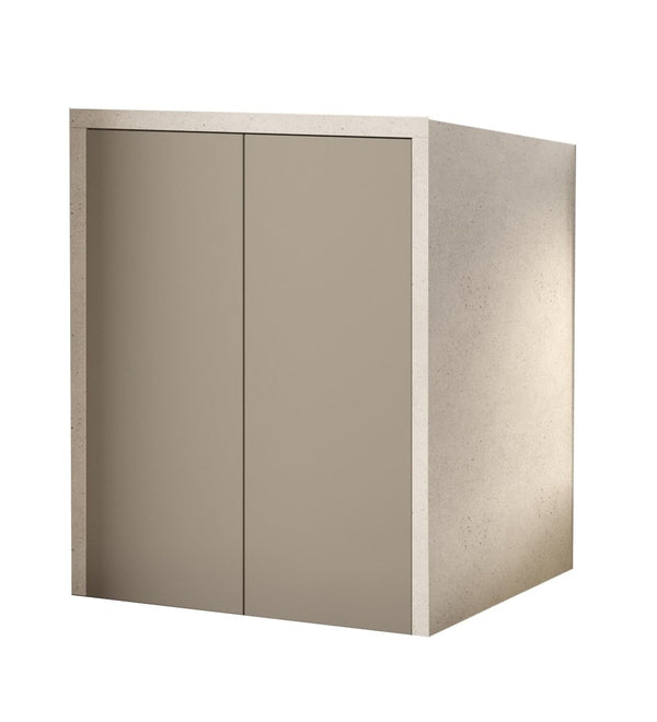 Mobile 79x65 porta lavatrice asciugatrice pietra con ante tortora opaco