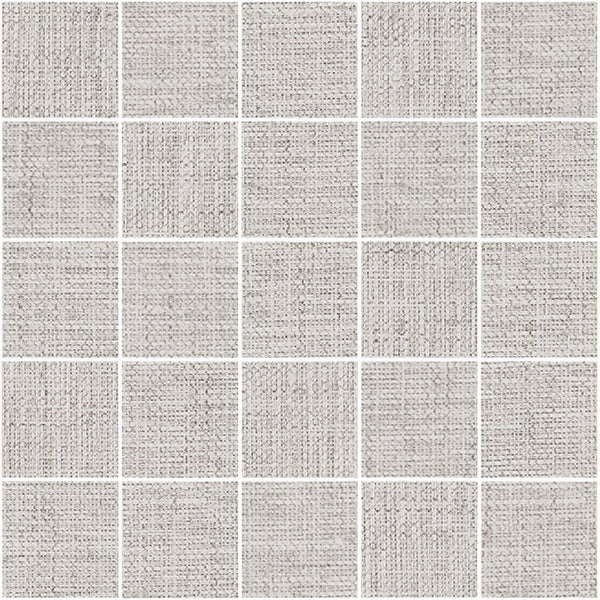 Mosaico rivestimento 30x30 Effetto Tessuto in Gres Porcellanato White Ceramica Sant Agostino Fineart CSAMFIWH30