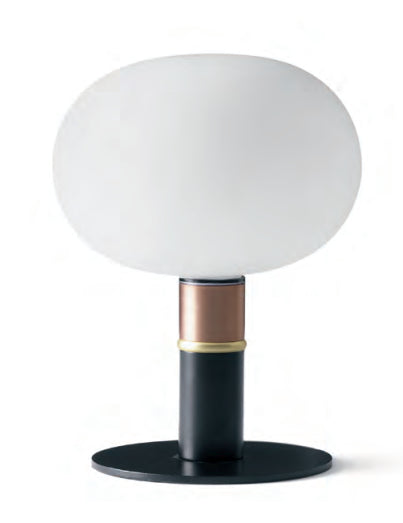 Miloox Mose Lampada da tavolo nero e ottone rame bronzo