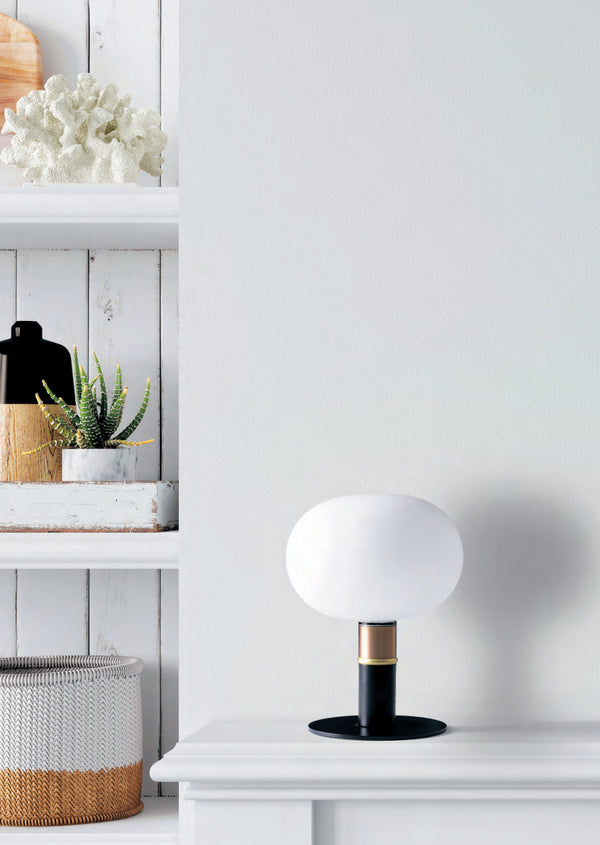 Miloox Mose Lampada da tavolo nero e ottone rame bronzo