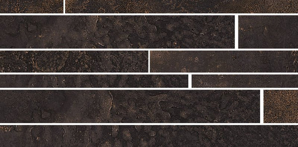 Muretto 22,5x45 Cm Effetto Metallo In Gres Porcellanto Black Ceramica Sant Agostino Oxidart CSAMUOBL45