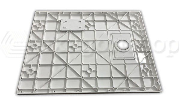 Quarzo piatto doccia 90x90 in smc effetto pietra ardesia bianco