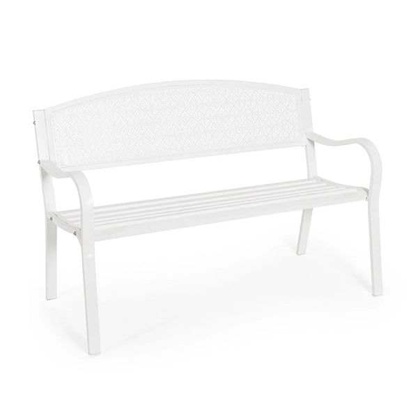 Andrea Bizzotto Lizette Panca giardino in acciaio bianco opaco 0802974