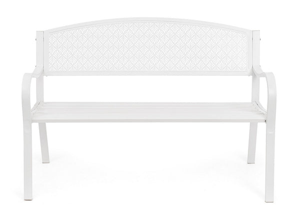 Andrea Bizzotto Lizette Panca giardino in acciaio bianco opaco 0802974