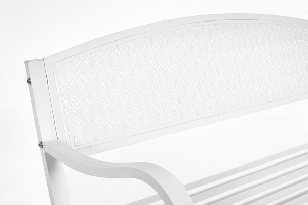 Andrea Bizzotto Lizette Panca giardino in acciaio bianco opaco 0802974