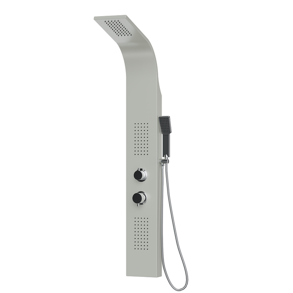 Pannello doccia idromassaggio Ibiza in acciaio tonda effetto cascata