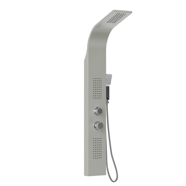 Pannello doccia idromassaggio Ibiza in acciaio tonda effetto cascata