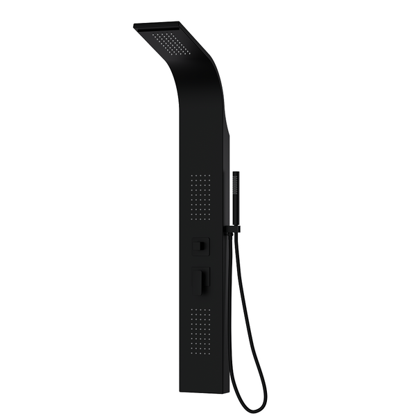 Pannello doccia idromassaggio Ibiza in pvc tondo nero